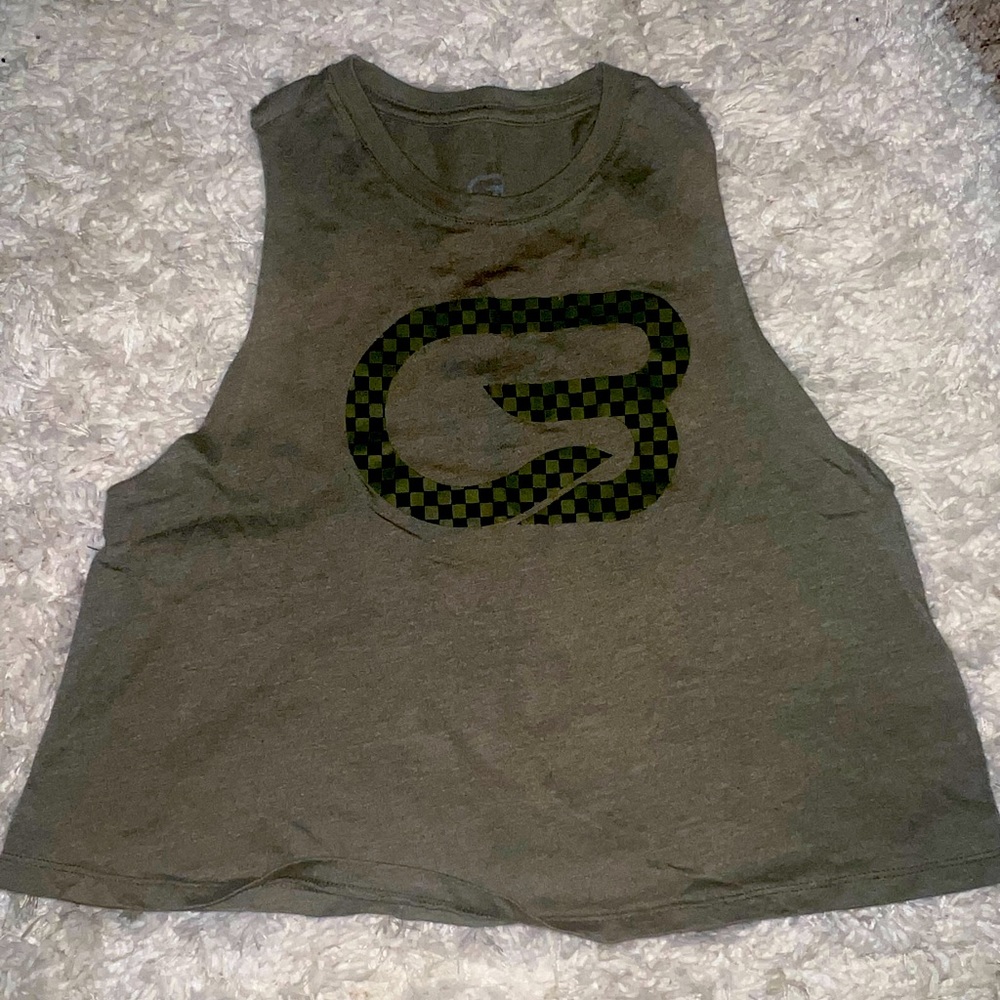 Green Checkered CycleBar Crop